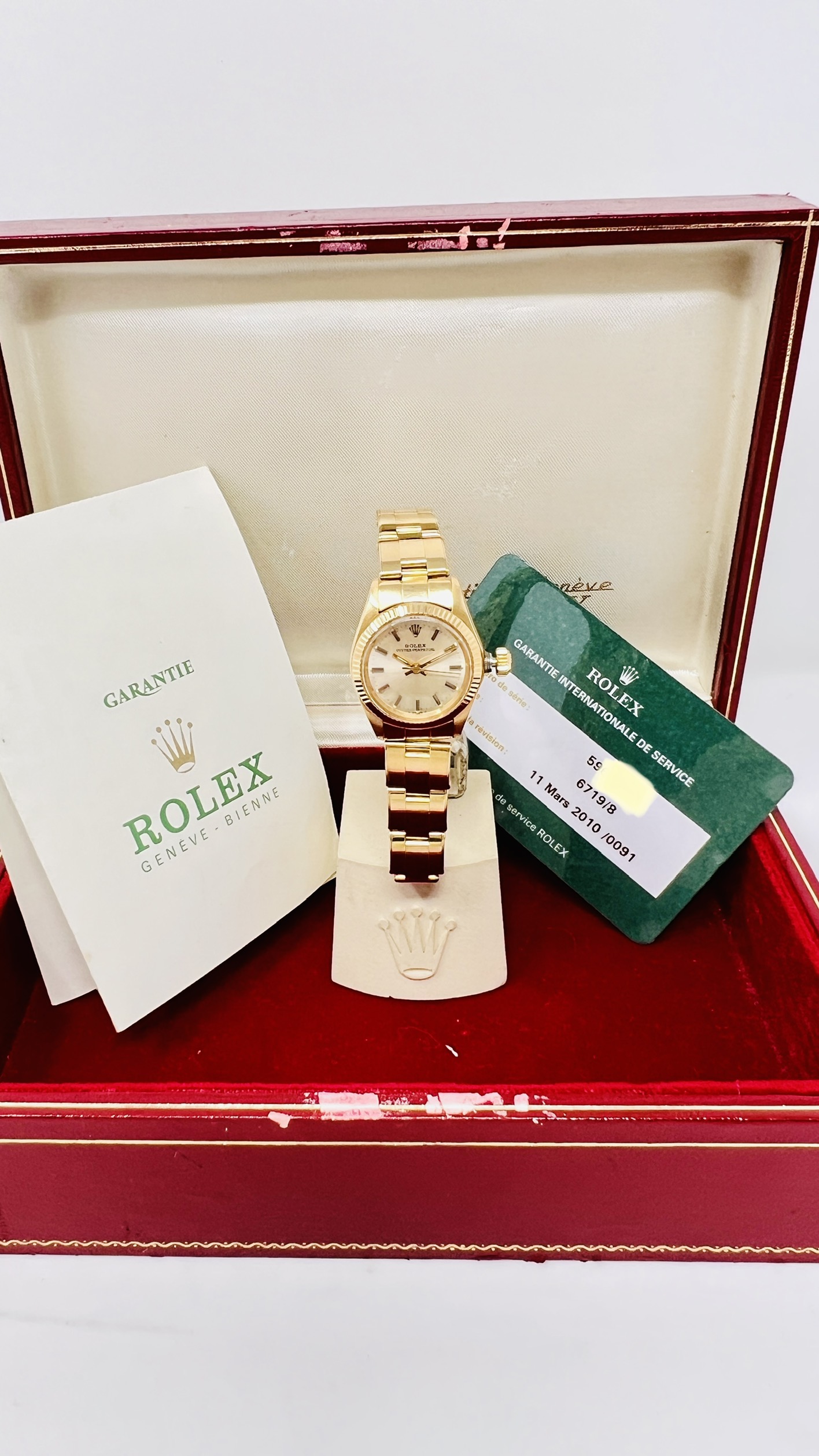 Rolex Oyster Perpetual Ref. 6719 Oro Giallo 18K Full Set + Service Rolex - immagine 8