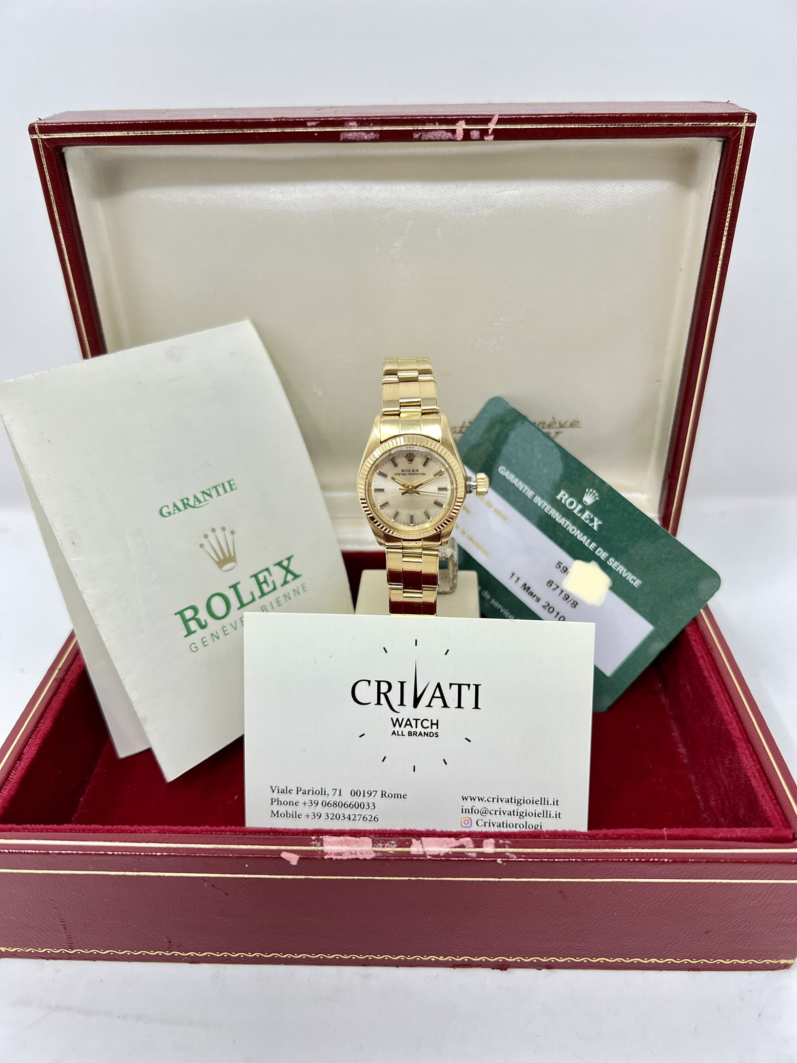 Rolex Oyster Perpetual Ref. 6719 Oro Giallo 18K Full Set + Service Rolex - immagine 9