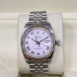 Rolex Datejust 36mm Ref 116234 Quadrante Bianco Romani Full Set 2010