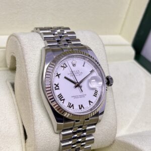 Rolex Datejust 36mm Ref 116234 Quadrante Bianco Romani Full Set 2010