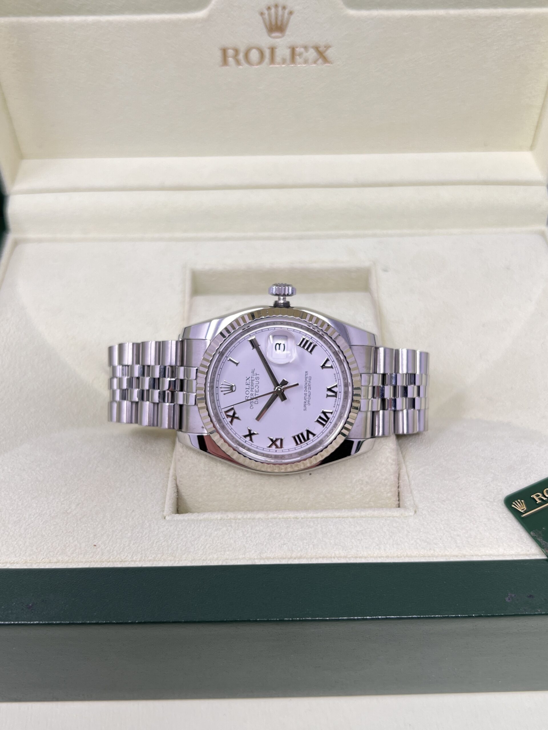 Rolex Datejust 36mm Ref 116234 Quadrante Bianco Romani Full Set 2010 - immagine 6