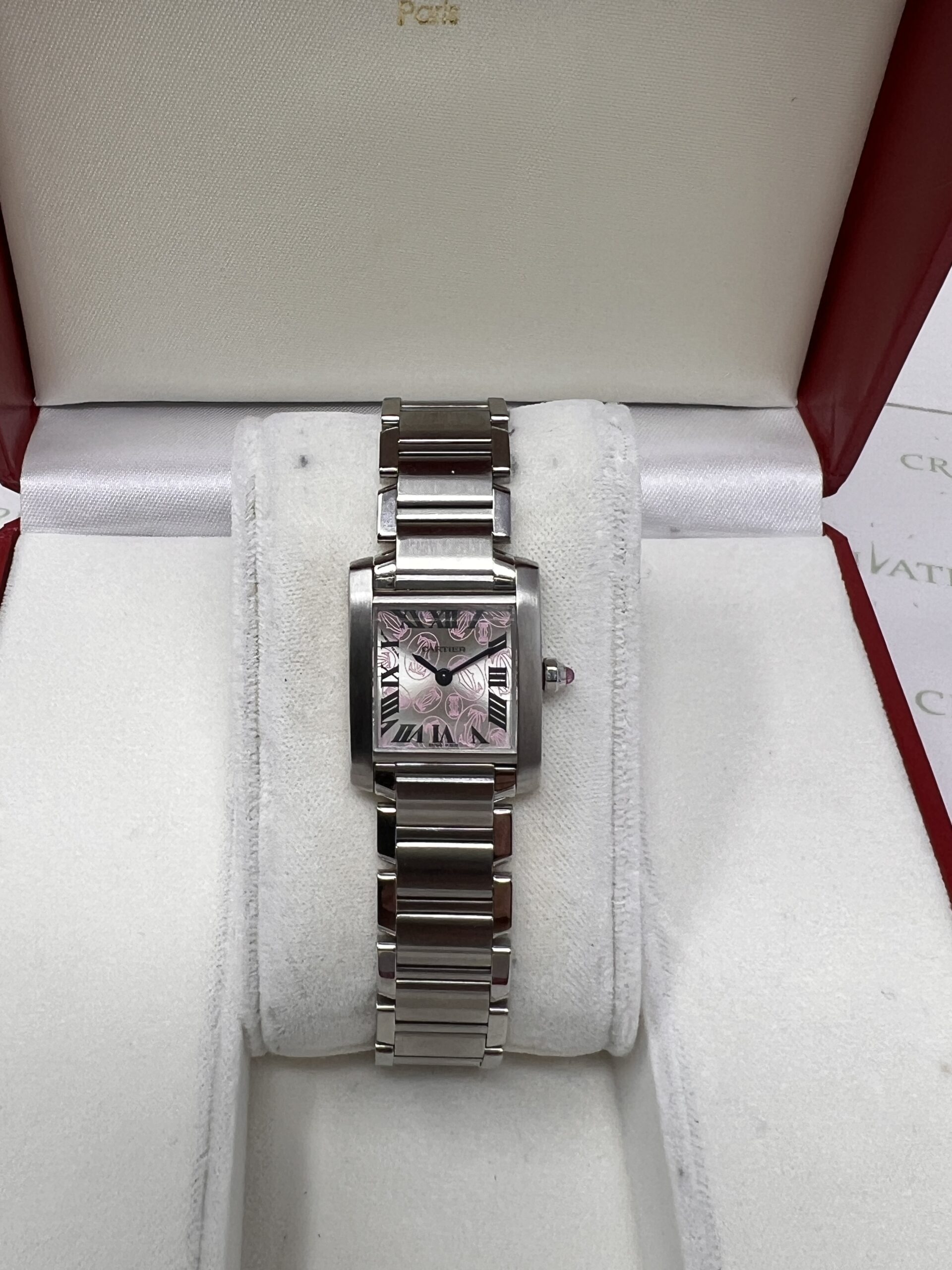 Cartier Tank Francaise Limited Edition Dial Pink Silver Ref 2384 - immagine 2