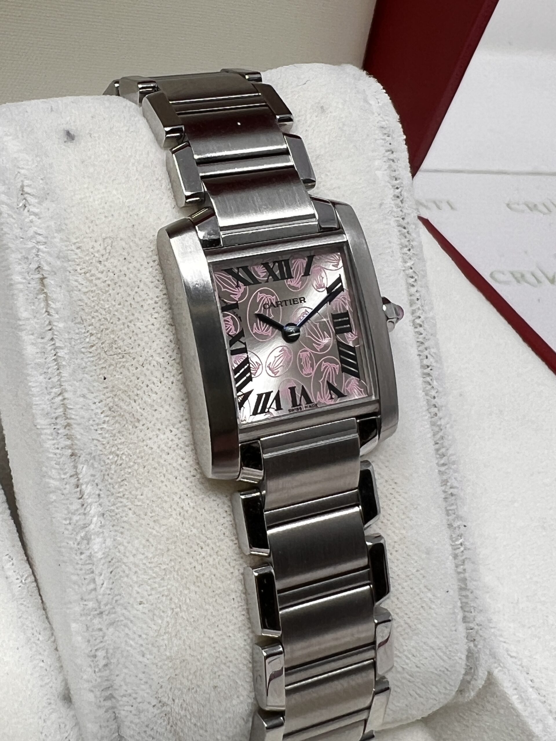 Cartier Tank Francaise Limited Edition Dial Pink Silver Ref 2384 - immagine 3