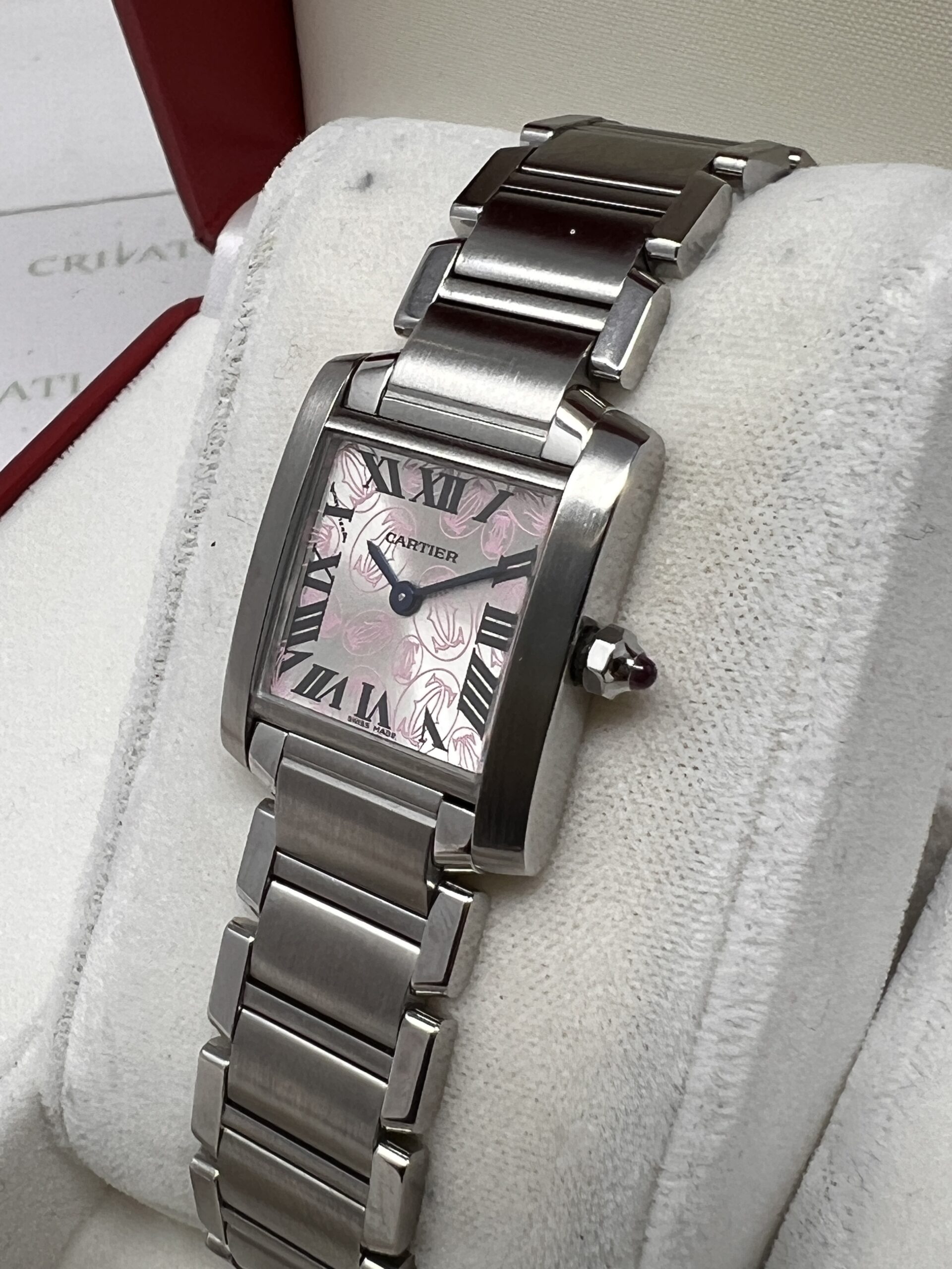 Cartier Tank Francaise Limited Edition Dial Pink Silver Ref 2384 - immagine 4
