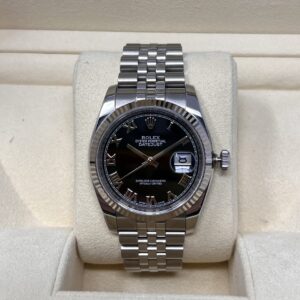 Rolex Datejust 36mm Ref 116234 Quadrante Nero Romani Garanzia 2016