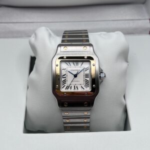 Cartier Santos Galbèe XL Automatico Acciaio e Oro Giallo 18Kt Ref 2823 Garanzia 2008