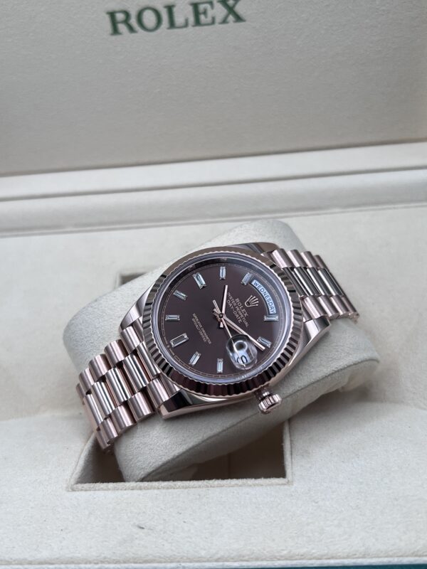 Rolex Daydate Choco Brill Oro Rosa Ref 228235 Garanzia Rolex 2020 - immagine 11