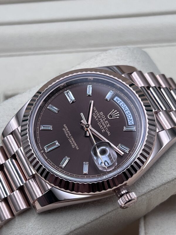 Rolex Daydate Choco Brill Oro Rosa Ref 228235 Garanzia Rolex 2020 - immagine 12