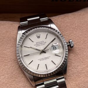 Rolex Datejust 36mm Ref 16220 Quadrante Silver Tapestry 1991