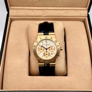 Bulgari Diagono Chronograph 18Kt Gold Ref CH35G - Scatola e Garanzia Bulgari 1999