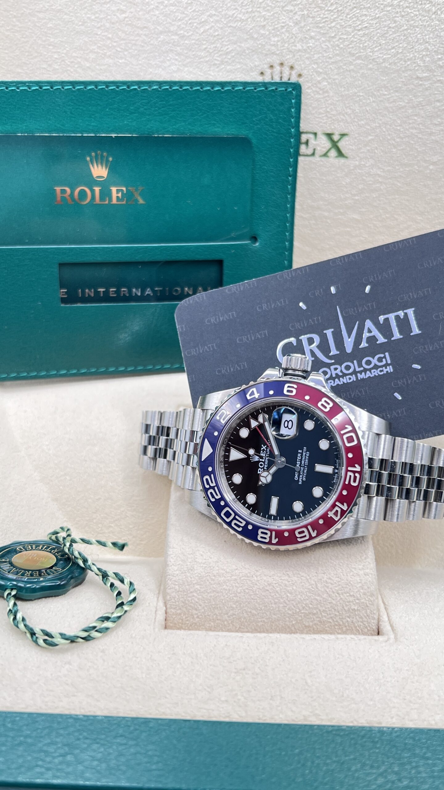 Rolex GMT Master II Pepsi Jubilè Ref 126710BLRO Full Set - immagine 8